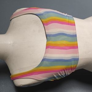 Multi-colored Rainbow Swim-Top